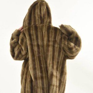 Dennis Basso Reversible Faux Fur Coat Minx
